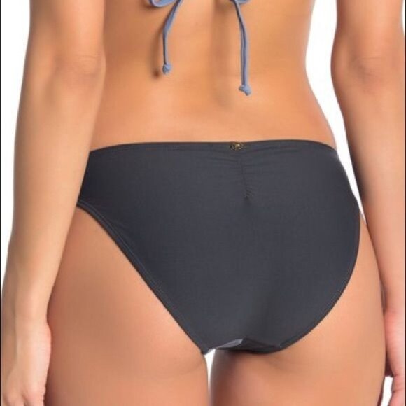 NWOT PIlyq Sky Blue S Color Block Cheeky Scoop Bikini Swim Bottom #108037 - Picture 2 of 2